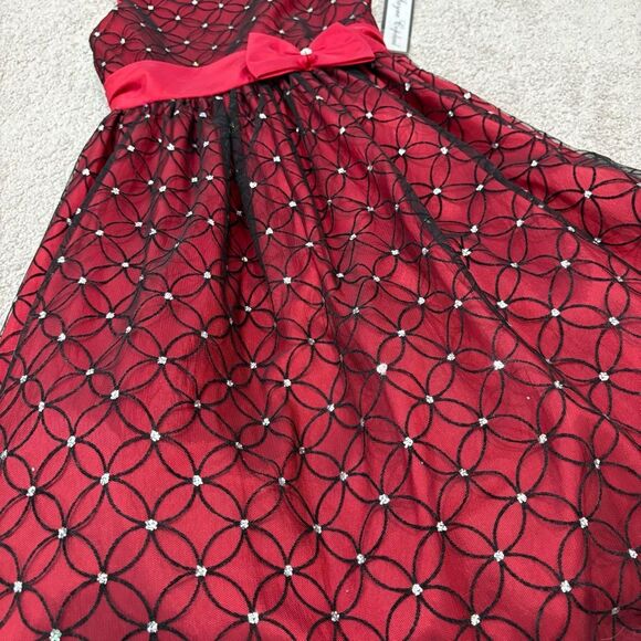 NWT Jayne Copeland Red Special Occasion Girls Formal Dress Holiday Party Size 10 - Picture 5 of 12
